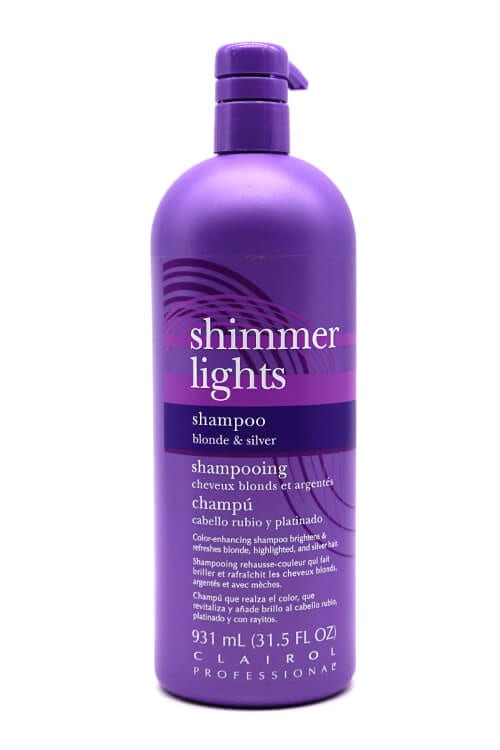 Clairol Professional Shimmer Lights Blonde and Silver Hair Shampoo 31.5 oz