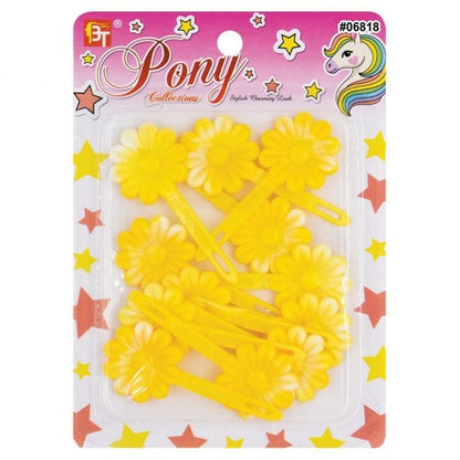 Beauty Town Two-Tone Daisy Barrettes
