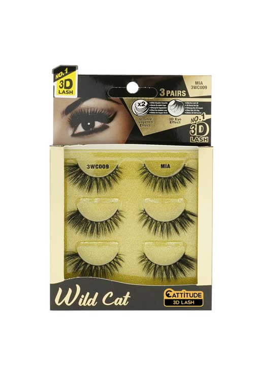 Ebin New York 3 Pair Lashes Wild Cat Mia