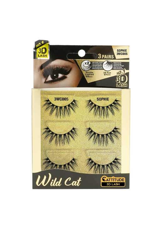 Ebin New York 3 Pair Lashes Wild Cat Sophie