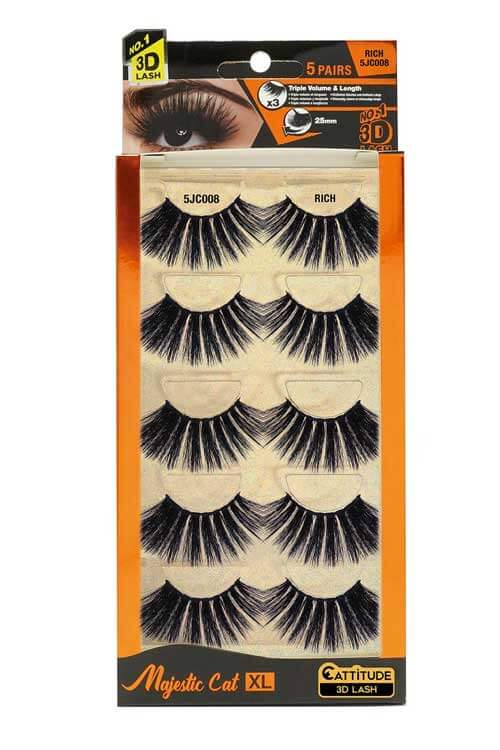 Ebin New York Majestic Cat 5 Pairs Lashes Rich