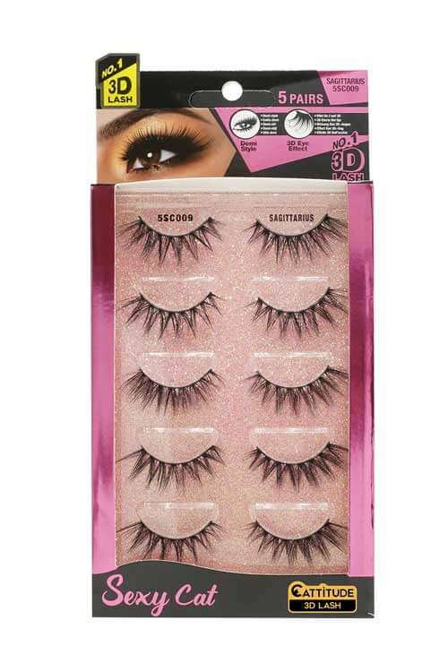 Ebin New York 5 Pair Lashes Sexy Cat Saggitarius