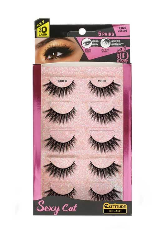 Ebin New York 5 Pair Lashes Sexy Cat Virgo