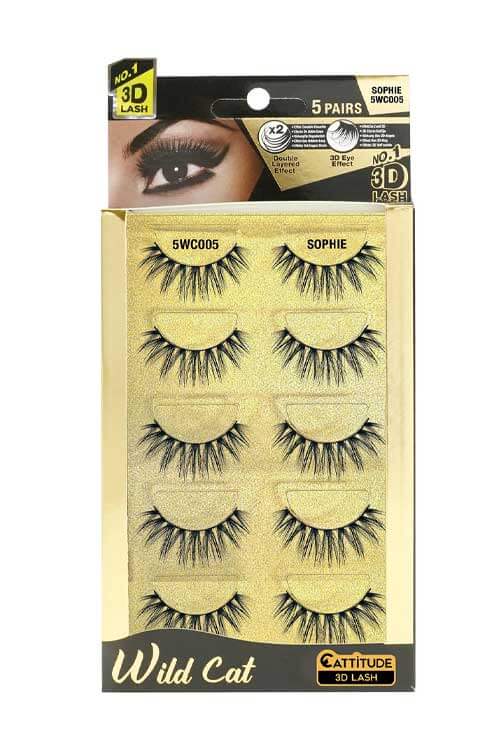 Ebin New York 5 Pair Lashes Wild Cat Sophie