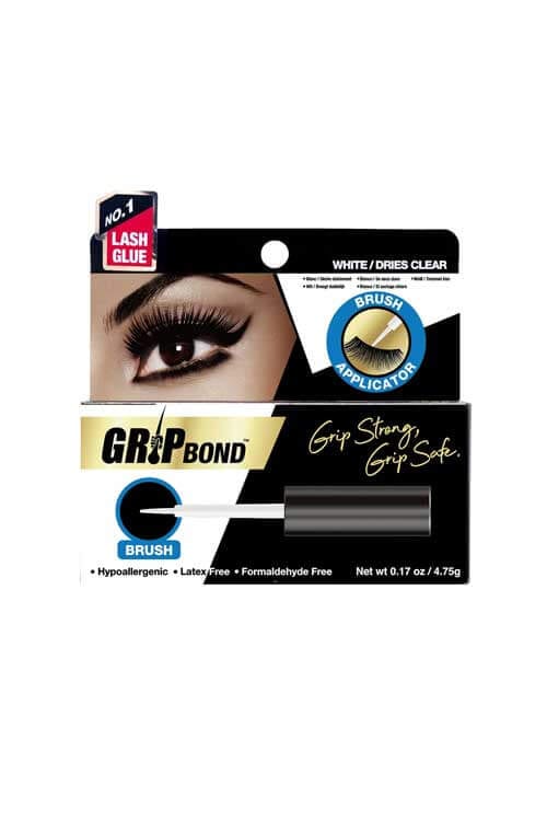 Ebin Grip Bond Eyelash Adhesive Brush Tip White Packaging