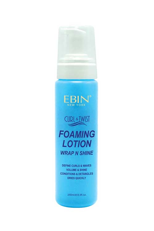 Ebin New York Curl and Twist Foaming Lotion Wrap N' Shine 8.5 oz