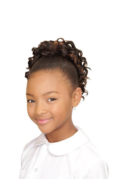 Eve Hair My Angel Kid-4 Drawstring Synthetic Ponytail Front