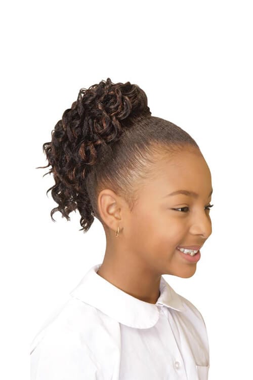 Eve Hair My Angel Kid-4 Drawstring Synthetic Ponytail Side