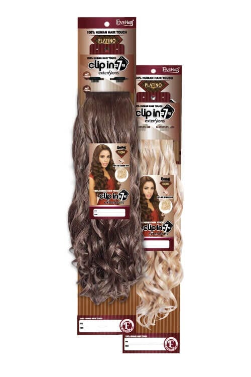 Eve Hair Platino Body Wave Clip In Extensions 7 PC 20in Packaging