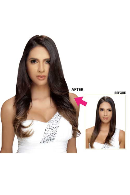 Eve Hair Veloce Tape In 18 Inch Before and after