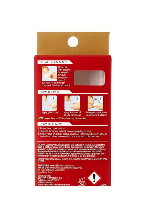 Gold Finger Gel Glam Manicure GC Packaging Back