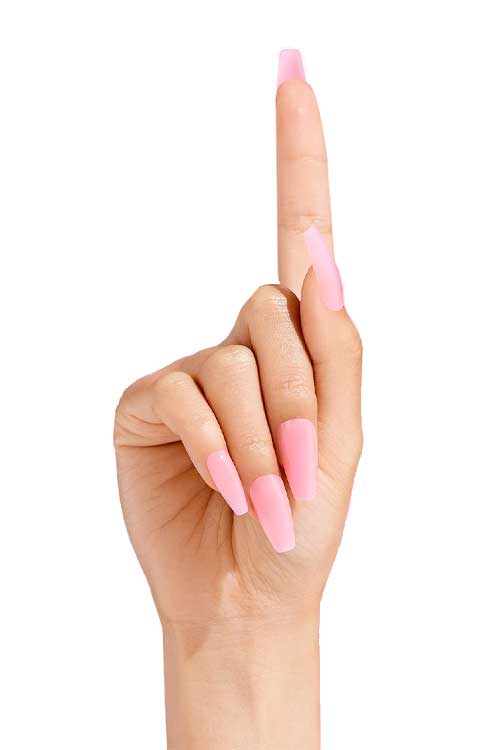 Gold Finger Gel Glam Manicure GC16 Hand Model Front