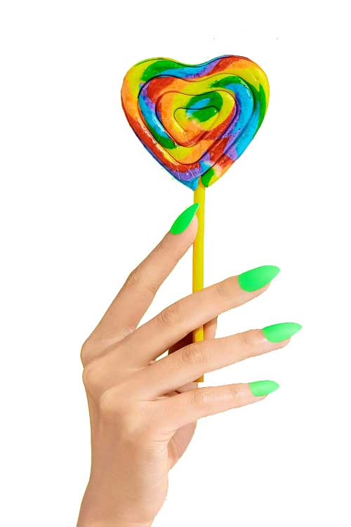 Gold Finger Gel Glam Manicure GC17 Hand Model Side