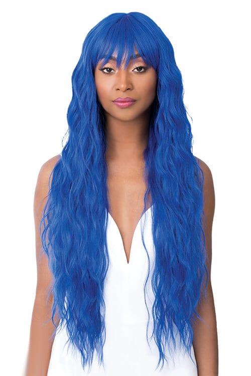 It's A Wig Angelica Model Royal Blue Front
