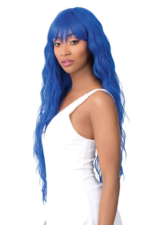 It's A Wig Angelica Model Royal Blue Side