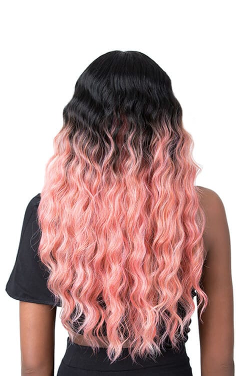 It's A Wig Edgar Model Coral Pink Back