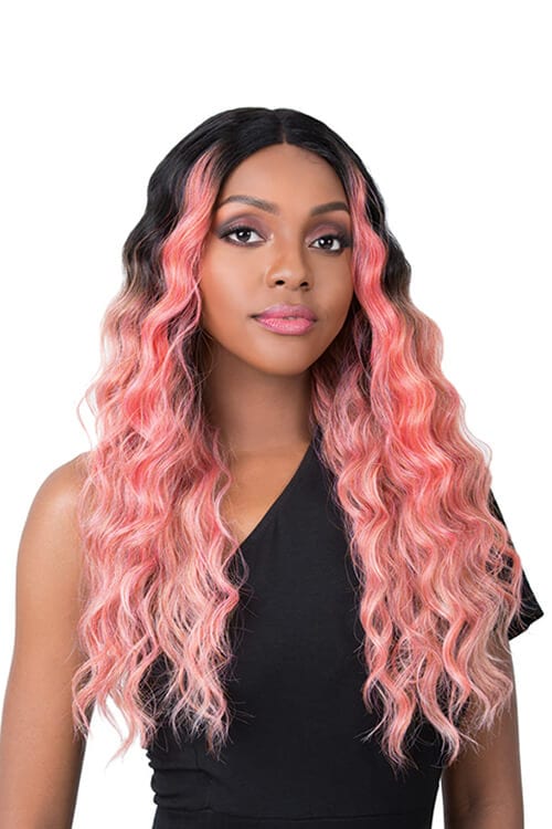 It's A Wig Edgar Model Coral Pink Front