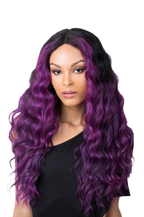 It's A Wig Edgar Model Purple Black Front