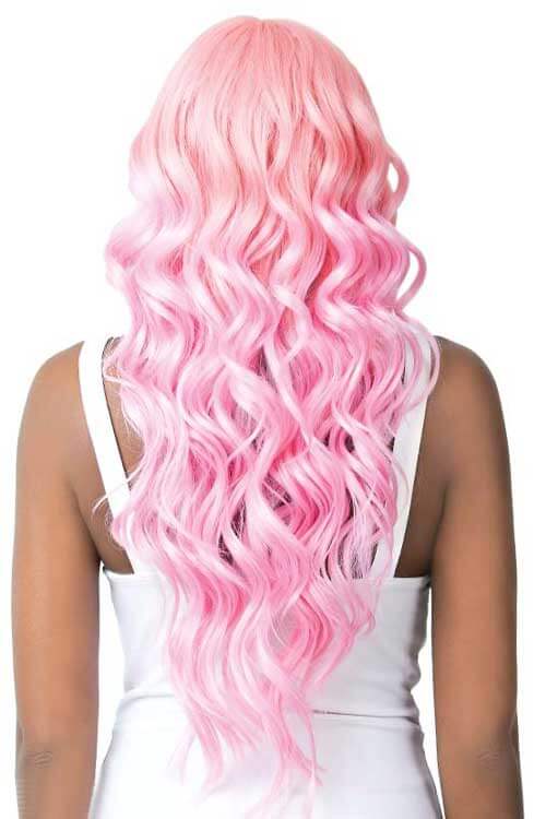 Its A Wig Unicorn Pink Wig Back