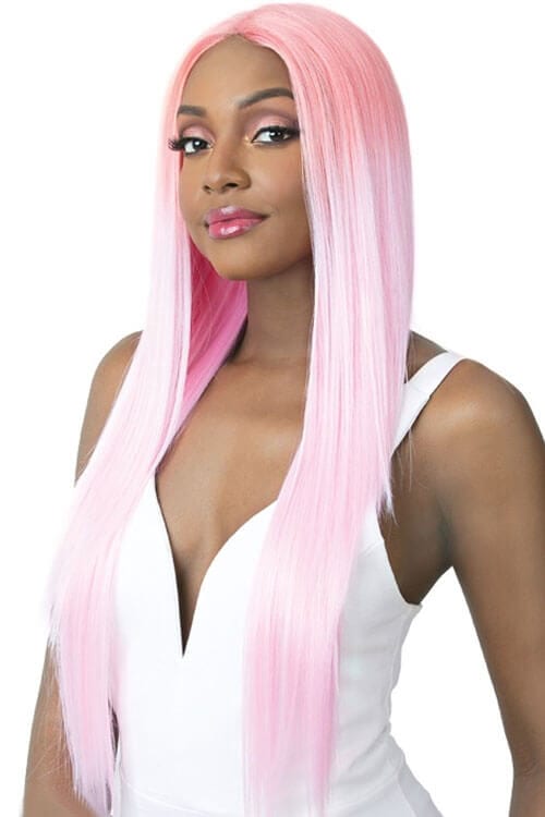 It's A Wig Unicorn Straight Wig Model Pink Side