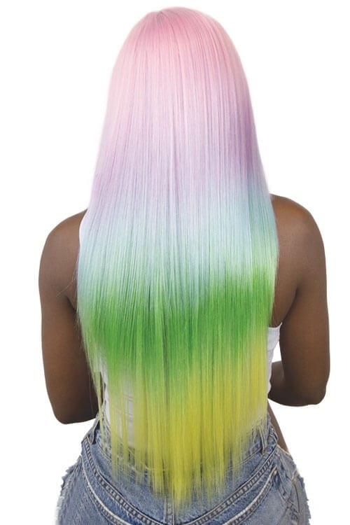 It's A Wig Unicorn Straight Wig Model Rainbow Back