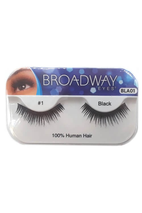 Kiss Broadway Eyes 100% Human Hair Strip Eyelashes BLA01