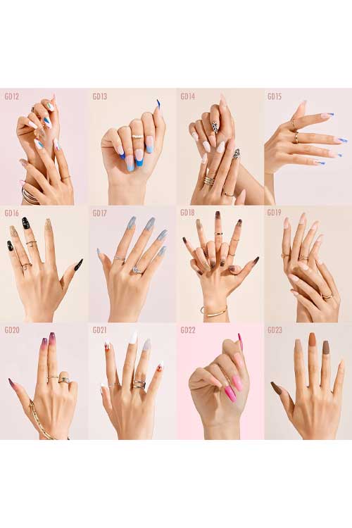 Kiss Gold Finger Gel Glam GD Collection Hand Models