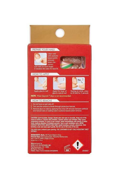 Kiss Gold Finger Gel Glam GD Packaging Back