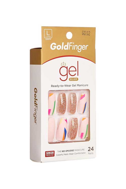 Kiss Gold Finger Gel Glam GD12 Packaging Side