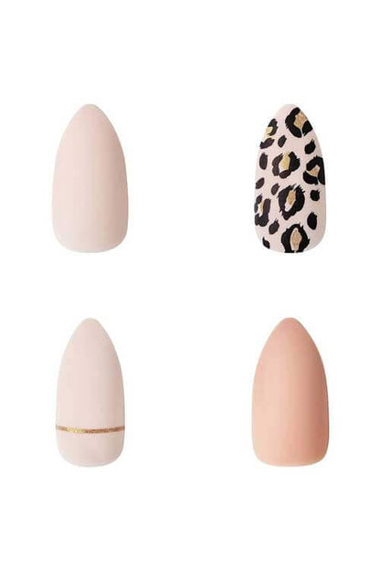 Kiss Gold Finger Gel Glam GD14 Nails Closeup