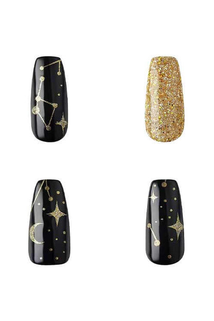 Kiss Gold Finger Gel Glam GD16 Nails Closeup