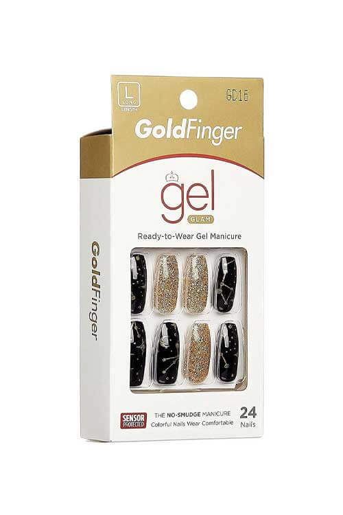 Kiss Gold Finger Gel Glam GD16 Packaging Side