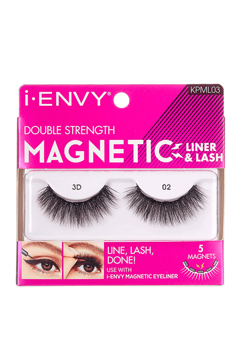 Kiss i-Envy Double Strength Magnetic Lashes KMPL03 Packaging Front