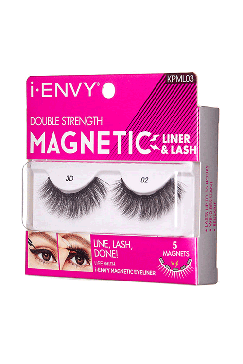 Kiss i-Envy Double Strength Magnetic Lashes KMPL03 Packaging Side