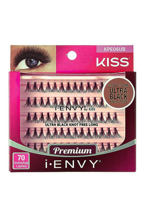 KISS i-Envy KPE06UB Ultra Black Flare Knot-Free Long Lashes Box