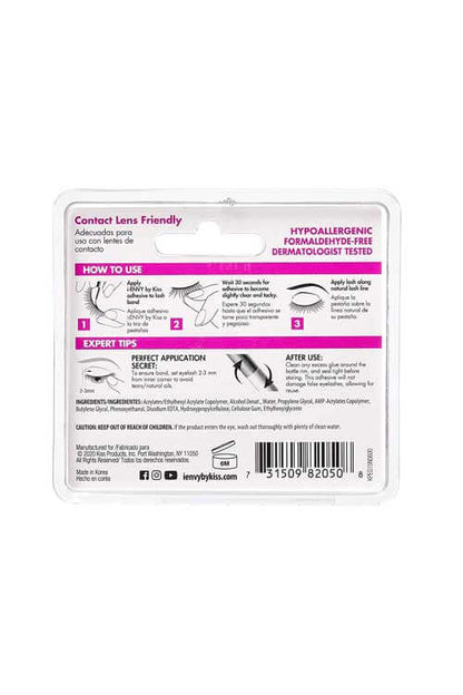 Kiss i-Envy Super Strong 3D Strip Lash Adhesive Packaging Back Clear KPEG15N