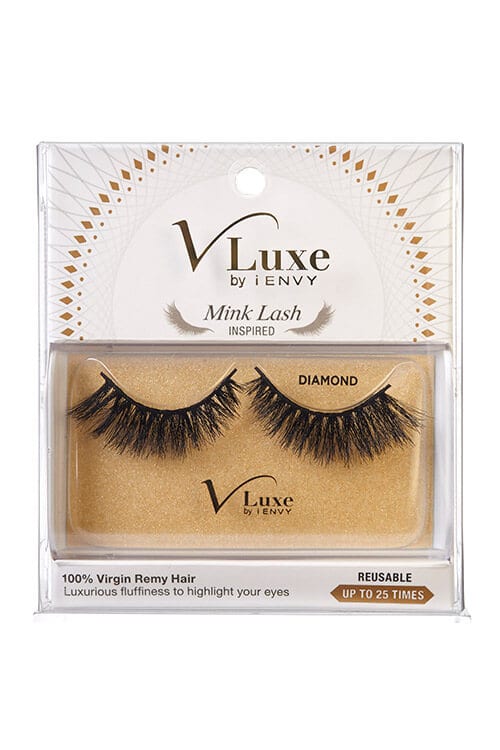 KISS i-Envy V-Luxe Mink Lash Inspired 100% Virgin Remy Lashes Diamond Box