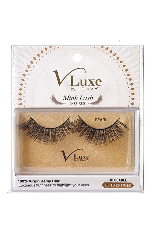 KISS i-Envy V-Luxe Mink Lash Inspired 100% Virgin Remy Lashes Pearl Box