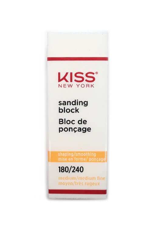 Kiss New York Sanding Block 180/240 Medium/Medium Fine #SB303