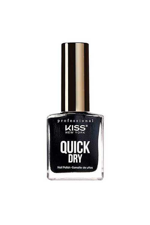 Kiss New York Professional Quick Dry Nail Polish QP03 Black Out