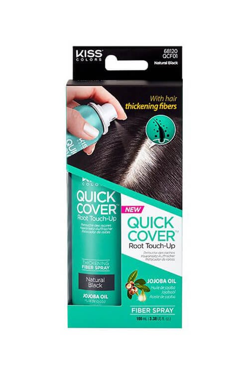 Kiss Colors Quick Cover Root Touch-Up Fiber Spray Natural Black
