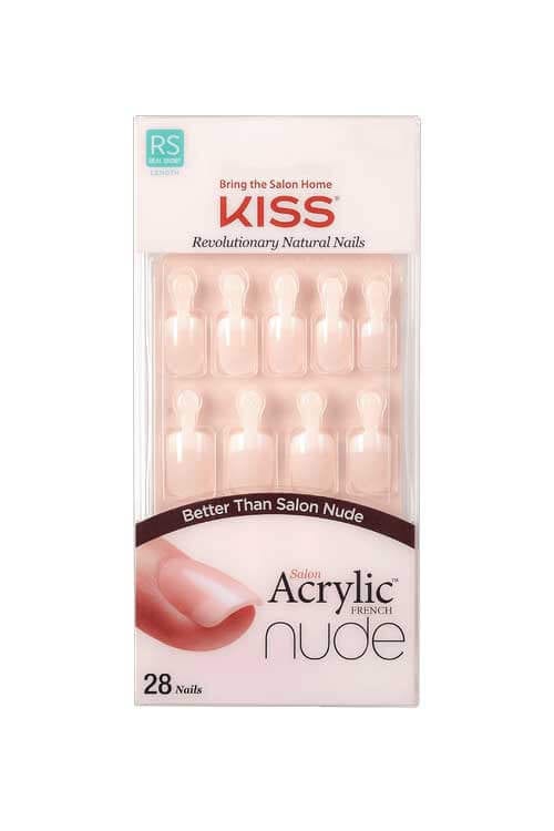 Kiss Salon Acrylic Nude French Nails KAN01 Packaging