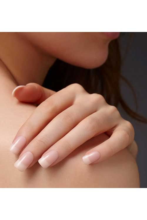 Kiss Salon Acrylic Nude French Nails KAN03 Model