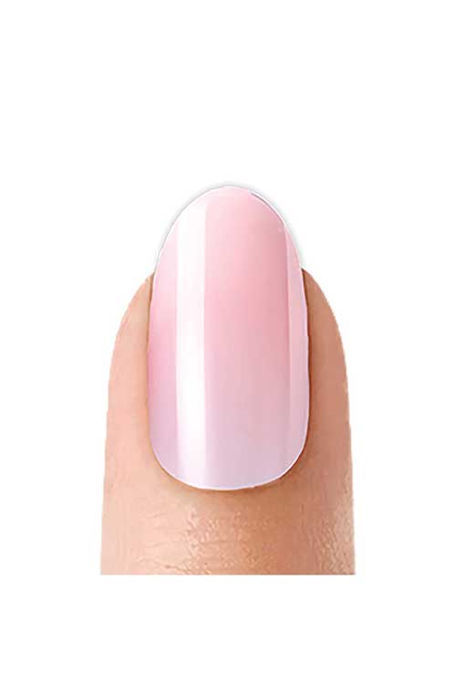 Kiss Salon Acrylic Nude French Nails KAN05 Nails Closeup