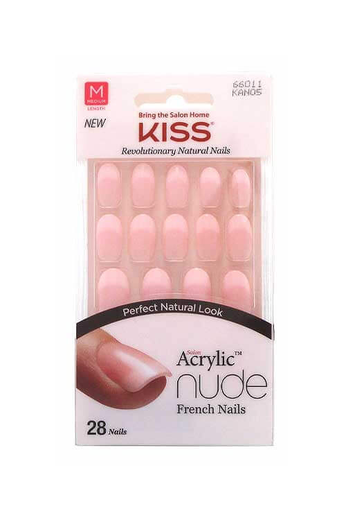 Kiss Salon Acrylic Nude French Nails KAN05 Packaging Front