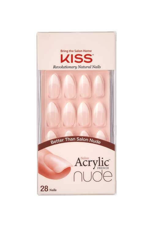 Kiss Salon Acrylic Nude French Nails KAN06 Packaging Front