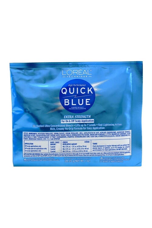 L’Oreal Technique Quick Blue Extra Strength Powder Bleach Packet 1 oz#N ...