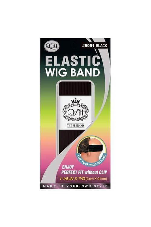 M & M Headgear Inc. Qfitt Elastic Wig Band Black 1 1/8 in x 1 yd #5051