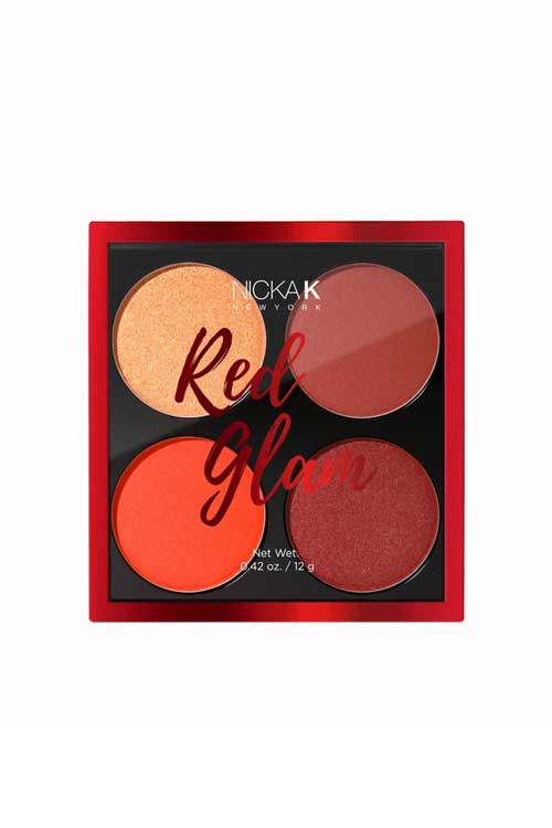 Nicka K New York Red Glam Blush and Highlighter Palette FL0403