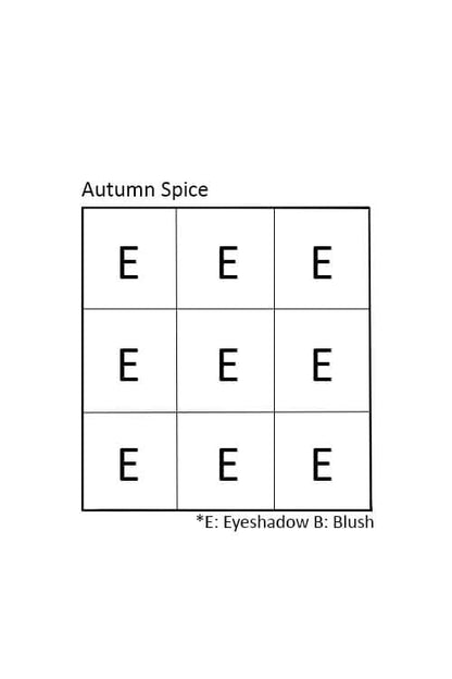 Nicka K New York Nine Color Palette Autumn Spice Color Chart Letters